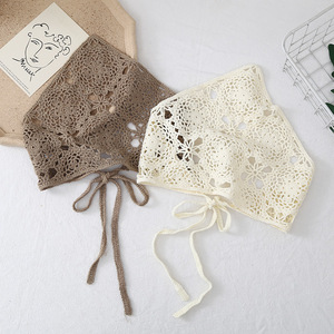 Diadema de Ganchillo de Algodón Hecha a Mano, Pañuelo Triangular Suave en Color Liso para Uso en Exteriores, Inspirado en el Cuadrado de la Abuela - Product Image 5