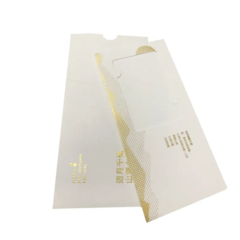 Biglietto di auguri personalizzato di lusso di alta qualità biglietti d'invito per matrimoni di compleanno Slot per schede porta Menu da tavolo in carta lamina d'oro