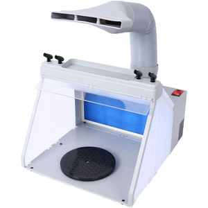 Portable Airbrush Booth Kit with 3 LED Lights 4 Airbrush Holders <b>1</b> <b>Paint</b> Holder for Crafts & Cake Decorations - Product Image 3