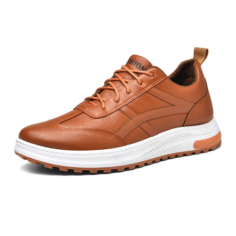 2022 New Design Man Casual Sport Running Sneakers Fashion Trend PU Leather Shoes For Men