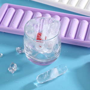 Plateaux à glaçons en silicone Moule à beurre à dégagement facile Bâton étroit rectangulaire Bandes longues Bâtons de glaçons Plateau à glaçons avec couvercle - Product Image 3