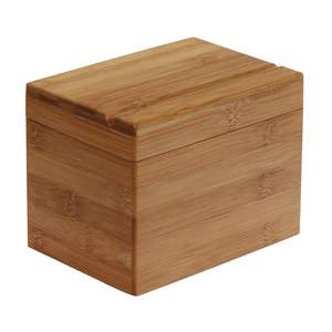 Caja de recetas de bambú DB Oceanstar con divisor para almacenamiento de cocina - Product Image 1