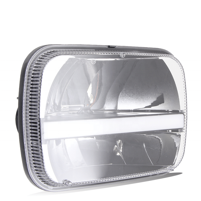 Square 5x7 Inch Led Headlight High Low Beam Headlamp Compatible for Jeep Wrangler YJ Cherokee XJ