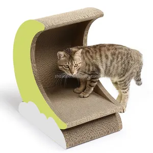 OEM ODM en forme de lune, maison de chat, carton ondulé, maison de chat, grattoir 2022