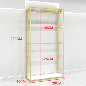 Espositore per abbigliamento Boutique commerciale-robusto negozio di abbigliamento da <span class=keywords><strong>donna</strong></span> in metallo facile da montare appendiabiti verticali - Product Image 6