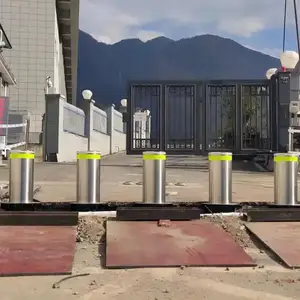 2023 bornes de stationnement en fer de haute qualité barrière de sécurité en métal borne de stationnement de sécurité en métal fixe