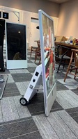 Señalización Digital Exterior con Soporte, Reproductor LCD Ultrafino con Batería Móvil y Software Incluido