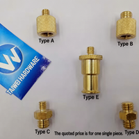 Adaptateur de montage fileté en laiton usiné CNC pour pièces de caméra, vis de conversion pour support de microphone et trépied, métal, conversion 1/4 ou 3/8