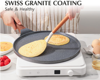 Hochleistungs-Dampf pfannkuchen aus Aluminium druckguss Flache Pfanne Antihaft-Crê pe-Pfanne Kochgeschirr topf