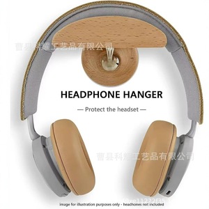 Soporte de pared de madera para auriculares, mini soporte para auriculares supraaurales, diseño creativo - Product Image 1
