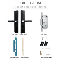 Serrure de porte intelligente en acier inoxydable 304 avec empreinte digitale, application TTlock, mot de passe, carte IC, poignée de verrouillage pour porte en bois, appartement, maison