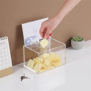 Boîte à dons en acrylique verrouillable avec porte-panneau, boîte à bulletins de vote/suggestions pour collectes de fonds, votes et tombolas - Product Image 6