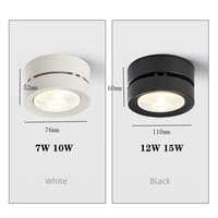Plafonnier encastré COB fin à intensité variable 3W 5W 7W 12W, orientable à 360 degrés, pliable à 90 degrés, spot LED pour éclairage intérieur