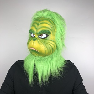 Ensemble de vêtements de Noël pour masque de monstre <span class=keywords><strong>Grinch</strong></span> aux cheveux verts de Noël - Product Image 5