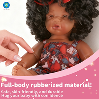 Poupée Reborn de 30 cm (12 pouces) en silicone, ensemble de poupée africaine réaliste, douce, à piles, éducative, fille noire aux cheveux bouclés, vente chaude