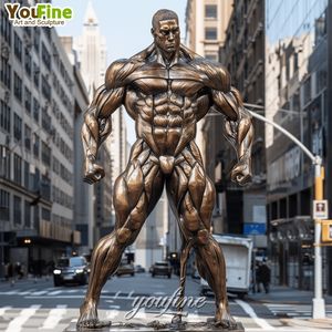Escultura Personalizada YOUFINE em Tamanho Real de Homem Musculoso em Cobre <span class=keywords><strong>Bronze</strong></span> - Product Image 3