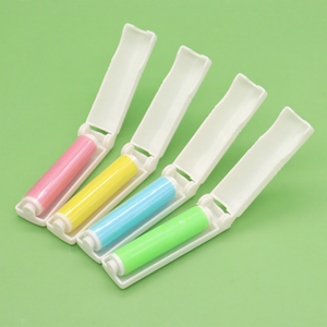 2026 Reusable Foldable Portable TPR Plastic Pet Hair Remover Lint Roller <b>Brush</b> Set Cleaning Tool for Dogs Customized Color Logo - Product Image 1