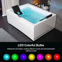 Design moderne OEM Baignoire intérieure de trempage de spa écologique autoportante pour 2 personnes Baignoire de massage d'hydrothérapie à bas prix pour les hôtels
