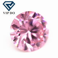 Pierres précieuses artificielles en zircon cubique rose 5A, taille ronde de 0.8mm-20mm, en vrac, découpées à la machine, pierres CZ pour la fabrication de bijoux, offre spéciale