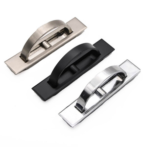 Winis Concealed Cabinet Handle Zinc Alloy Matte <b>Black</b> Embedded Bar Minimalist Design Durable Tatami Use - Product Image 5