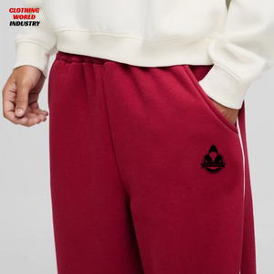 Pantalon baggy personnalisé pour homme 100% coton, uni, avec cordon de serrage, coupe ample, effet usé, style streetwear, avec poches - Product Image 3
