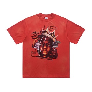 Camiseta Oversize Vintage Lavada con Estampado The Notorious B.I.G., Camiseta de Algodón Pesado Estilo Urbano - Product Image 5