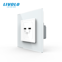 Chargeur mural LIVOLO 86mm*86mm 65W Type-2C, module 45x45mm, certifié CE, haute efficacité, chargeur rapide PD 3.0