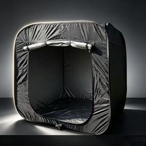 Outdoor Black <b>Sensory</b> Blackout Children's <b>Tent</b> 2-4 Years Thickened Silver Coated Folding Quick Opening Toy Playhouse - Product Image 1