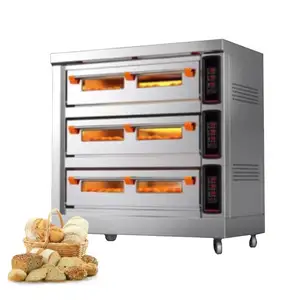Commercial bread oven equipment Pizza baking 3-layer 9-tray oven