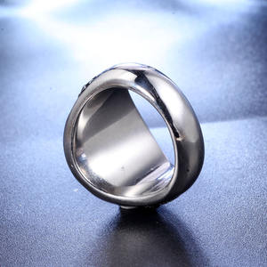 蓝色珐琅十字共济会印戒骑士圣殿骑士镀金18k珠宝结婚周年派对礼品订婚 - Product Image 6