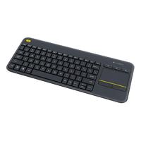 Teclado Inalámbrico Táctil Logitech Original K400 Plus para Smart TV, Portátil, Escritorio, Silencioso, con Panel Táctil para PC, Laptop y Android