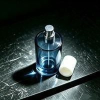 Flacon de parfum en verre cylindrique de 100 ml avec atomiseur argenté, flacon en verre vide pour eau de parfum, huile de parfum, service d'impression personnalisée