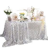 Nappe en maille hexagonale à paillettes effet écailles de poisson irisées pour mariage, banquet, hôtel, fête, décoration, style Instagram, nordique et américain