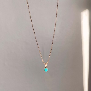 Stock Stainless Steel DIY Basic Loose <b>Chain</b> 12 Birthstone Pendant Necklace 18K Gold Color Protection Vacuum Electroplating - Product Image 4