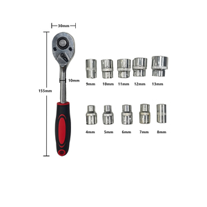 12 buah kunci pas soket Rotator kepala perangkat keras 1/2 inci, alat mekanik dengan peralatan rumah DIY OEM - Product Image 2