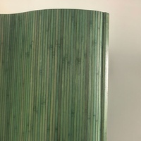 Pembatas Ruangan Lipat Bergelombang Ramah Lingkungan dari Bambu Turquoise 6 X 8 Kaki, Dapat Dipindahkan, dengan Teknologi Laser Cut