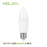 Ampoule LED 7W 630Lm Bougie E27 37x107mm PF 0.5 Faisceau 160 Degrés Fournisseur en Gros pour Éclairage de Restaurant