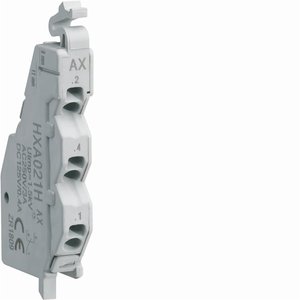 Contatto Ausiliario Hager HXA021H 1 NO 1 NC 250V AC per H3 H3+ X/P160 X/P250 X/P630 - Product Image 1