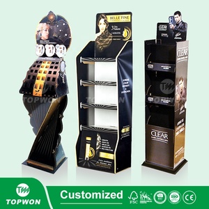 Soporte de exhibición personalizado para el cuidado de la piel al por menor de supermercado, estante de exhibición de papel para suelo, champú, detergente, soporte de exhibición de cartón - Product Image 2