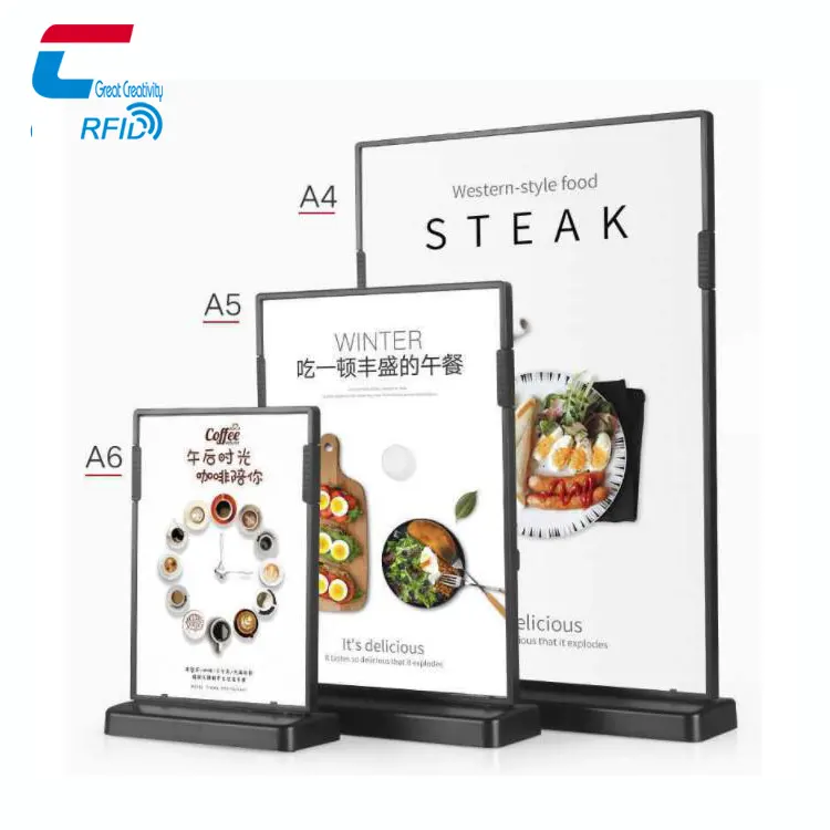 2021 Customized Nfc Menu Stand NTAG213 215 216 Nfc Tag Menu Pasted To Table For Self Ordering Food In Restaurant Qr Code Menu