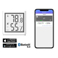 Sigmawit BLE Thermo Hygrometer 50m Work Range Temperature Sensor Humidity Sensor Digital Clock with Temperature and Humidity