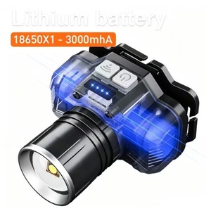 Camping Nighttime Hiking Cave Exploration Miner's <b>Work</b> Rechargeable Battery with Retractable Zoom Mode Head Diode <b>LED</b> Headlight - Product Image 6
