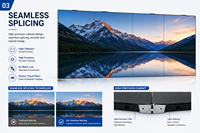 Pantalla LED para Interiores de Instalación Fija y Duradera, 4K HDR10, P1.86, Garantía de 2 Años, Brillo de 600CD, CMS Impulsado por IA, para Salas de Banco y Espacios Públicos