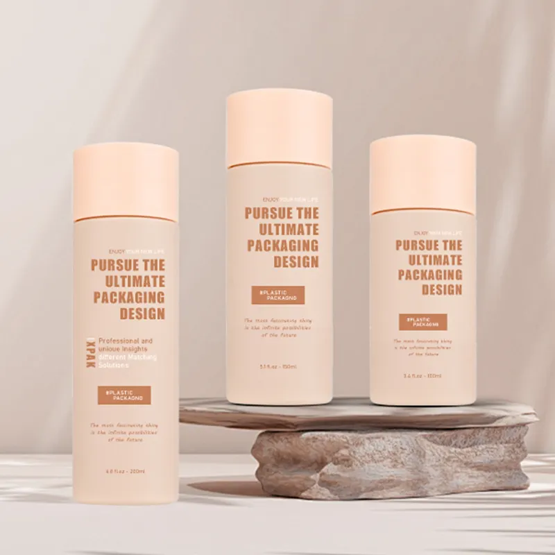Garrafa de shampoo para a pele HDPE 100/150/200/250ml, garrafa de loção para cuidados com a pele personalizada Eco Friendly, pcr