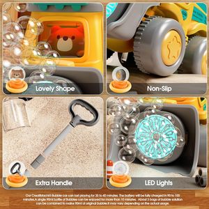 Safe Summer Outdoor Engineering Vehicle Bubbles <strong>Lawn</strong> <strong>Mower</strong> <strong>Toy</strong> for Toddler Kids Bubble Making Machine - Product Image 4