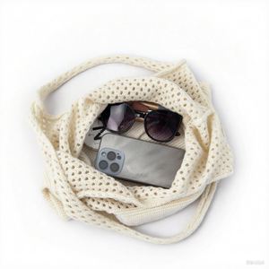 Bolsos de Hombro Tejidos a Crochet Personalizados Hechos a Mano, Bolso de Playa de Crochet con Logotipo Bordado - Product Image 2