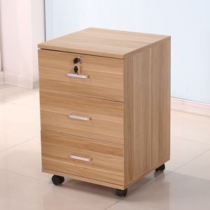 Meuble de bureau en bois, armoire d'activités à 3 tiroirs, meuble de rangement mobile, armoire à roulettes - Product Image 2