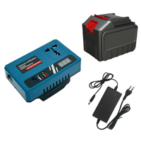 Inversor de Corriente Inteligente de 21V para Herramientas Eléctricas, Recargable, Portátil, para Exteriores, DC AC 110V 220V DC12V 5V USB