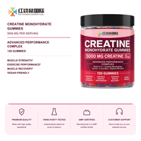 Gummies de créatine monohydrate personnalisées OEM/ODM sous marque privée – Qualité, documentation et conformité garanties – 5g de créatine