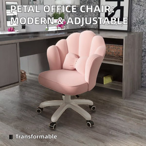 Ghế máy tính Thời trang hiện đại với tựa lưng xoay Ghế văn phòng điều chỉnh chiều cao và ghế nâng với thiết kế cánh hoa dễ thương - Product Image 4